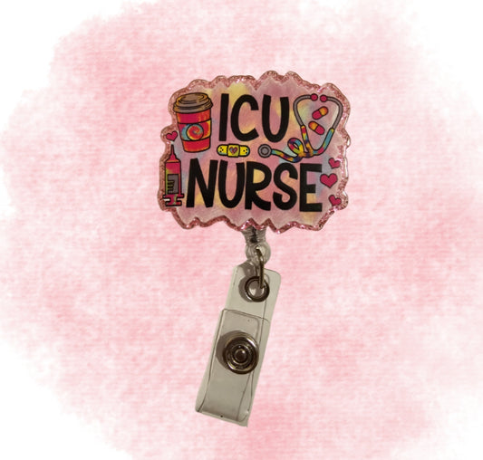 ICU Nurse badge reel