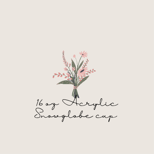 16 oz Acrylic snowglobe Cup