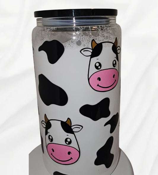 Milky glass cup 16oz