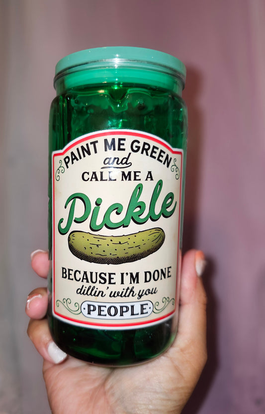 16oz Pickle Acrylic Cup